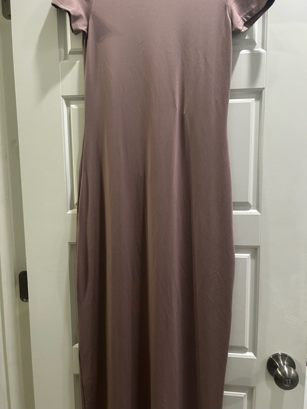H&M Mauve Short-Sleeve Maxi Dress